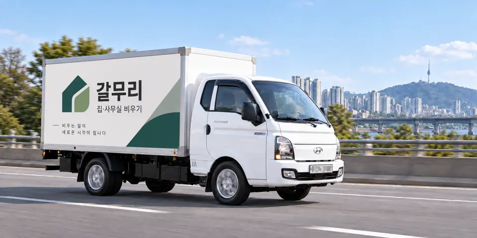 갈무리 작업 차량 (그림) · 동작동 유품정리